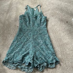 Teal/grey romper